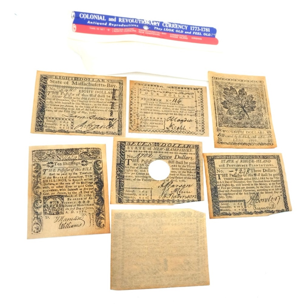 Authentic Reproduction US Historical Documents Set Of 7 Antique Parchment Paper